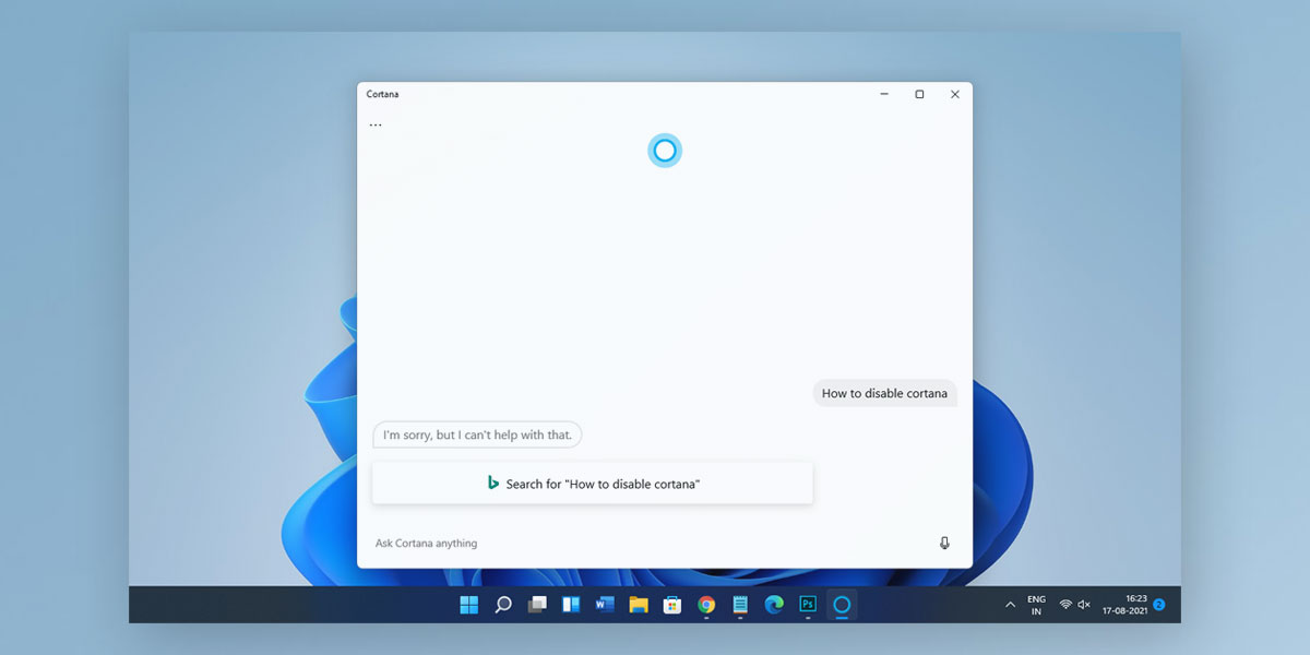 How to Disable Cortana in Windows 11