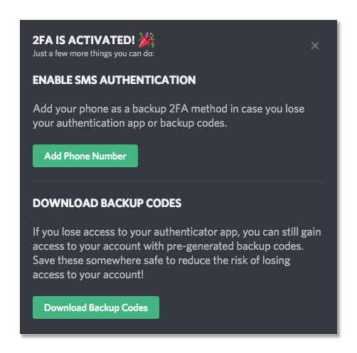 2Factor authentication in Discord server