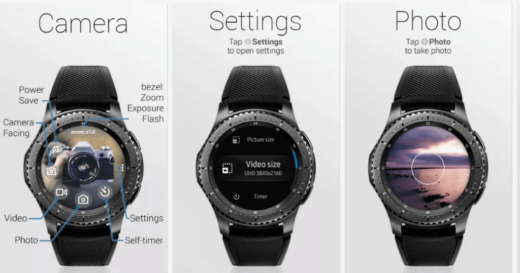 camera mode galaxy watch