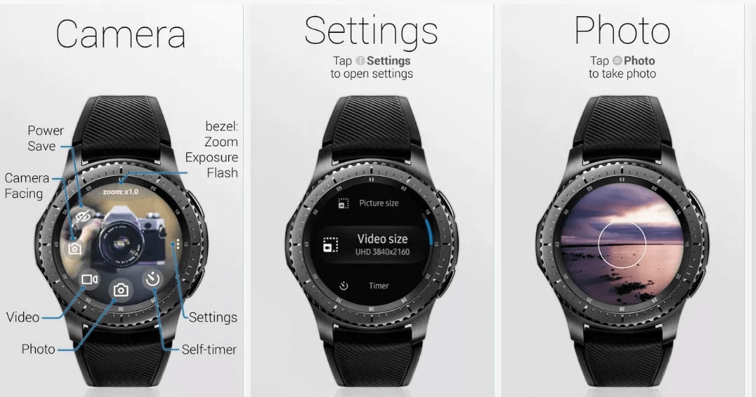 Camera One Samsung Watch App