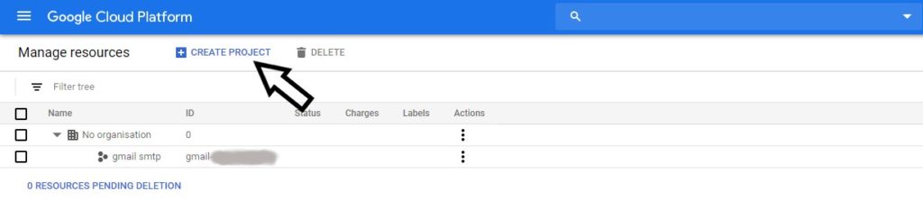 how to create a project in google cloud
