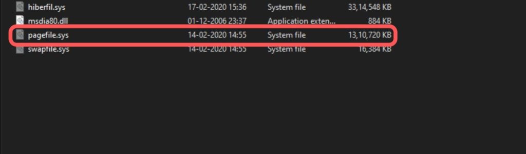 what is pagefile.sys
