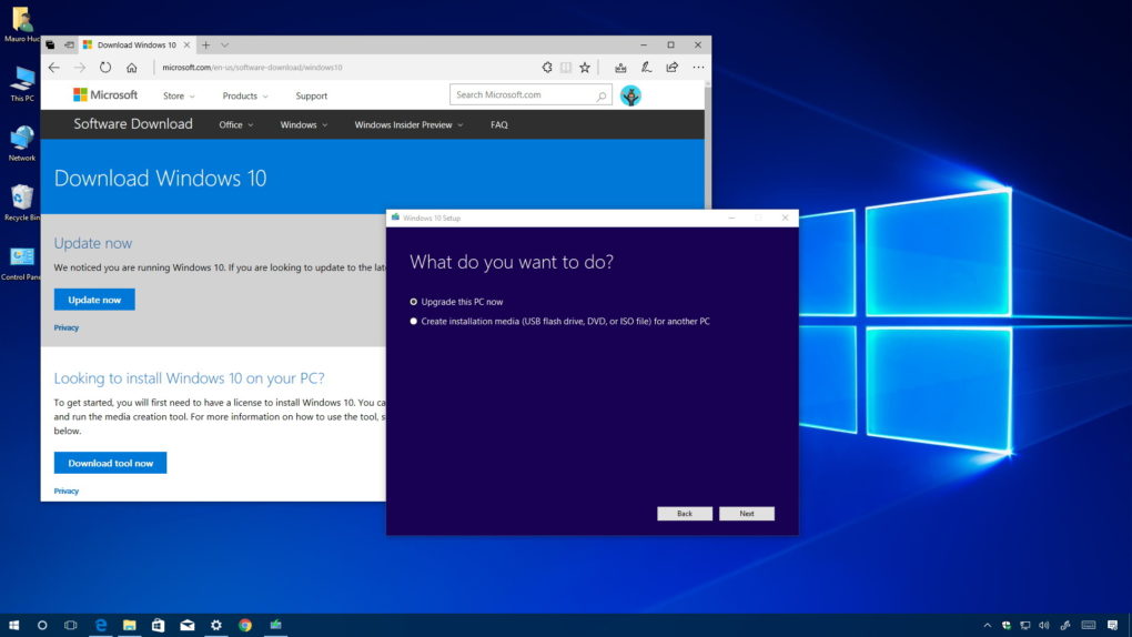 update windows 10 using media creation tool