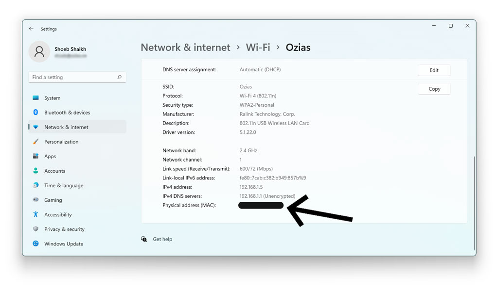 change mac address windows 7 powershell