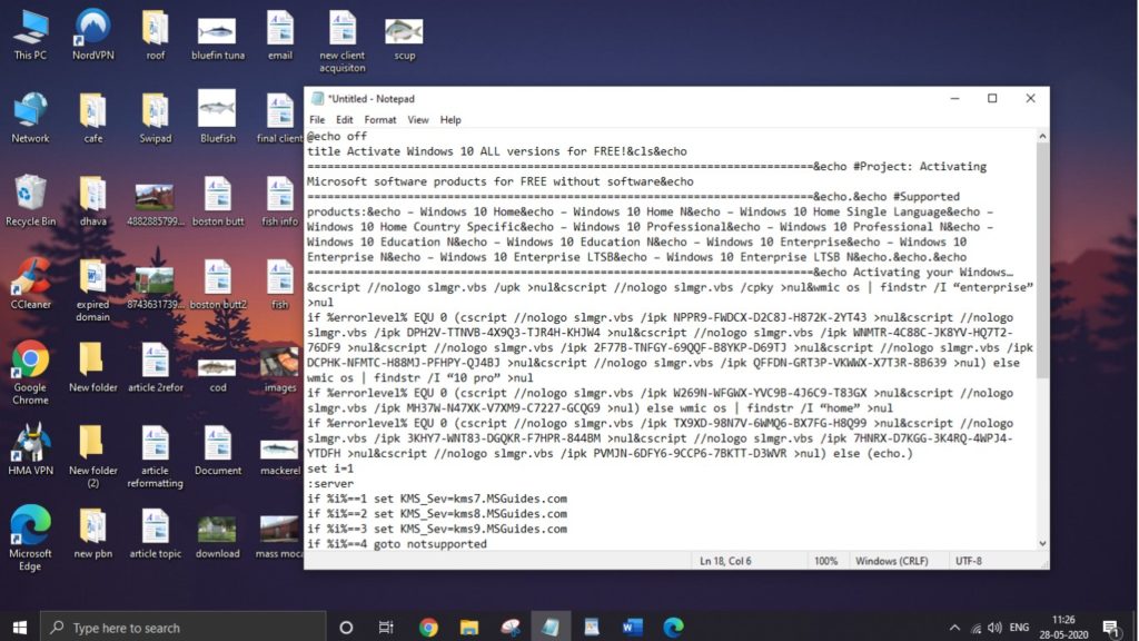 activate windows 10 using cmd