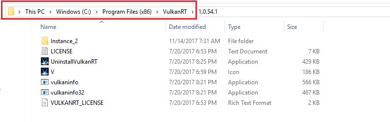 vulkan info 32