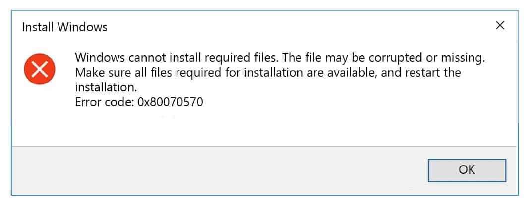 error code 0x80070570 windows 8
