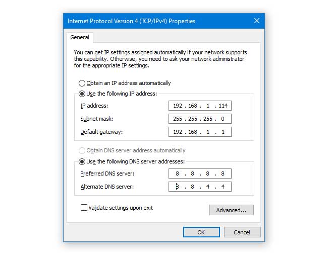 ethernet 2 doesn't have a valid ip configuration