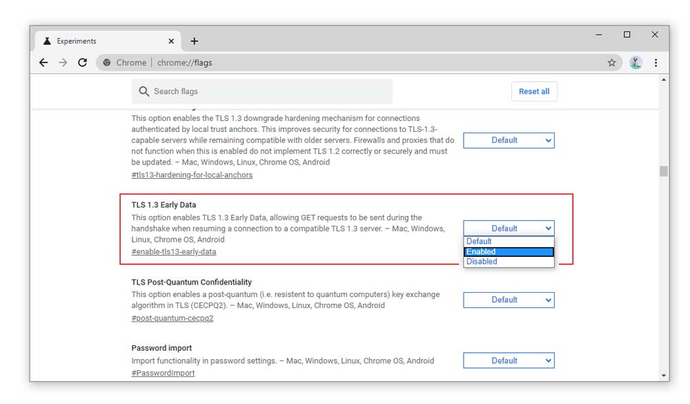 chrome tls settings mac