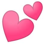 two pink hearts snapchat emoji