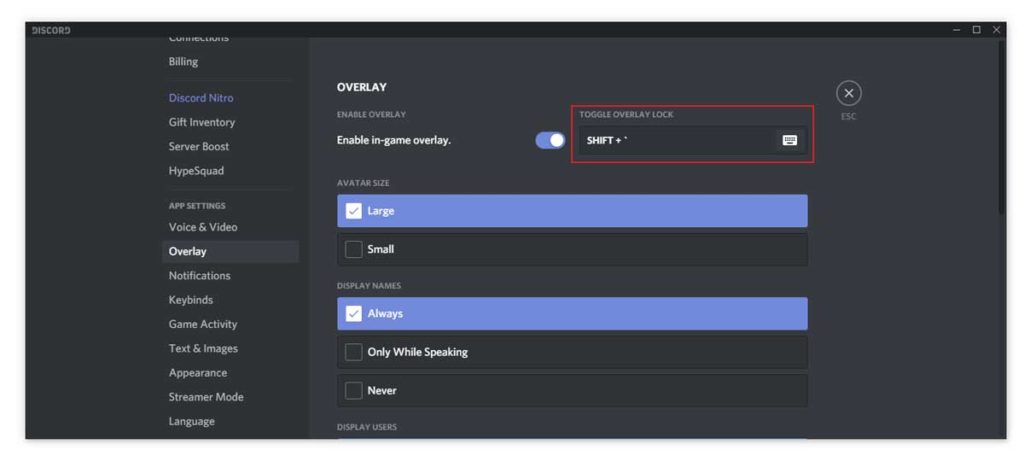 Discord Overlay Hotkey