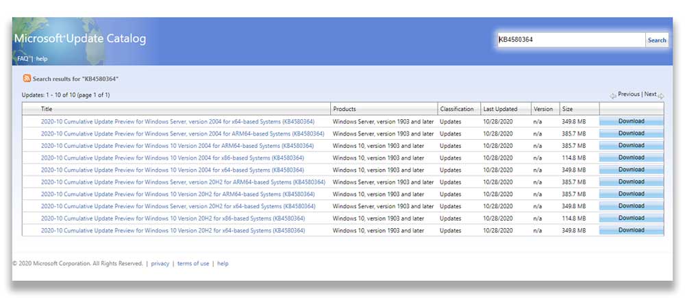 Manually Update Windows to remove error 0x80070643