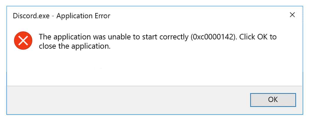 The application was unable to start correctly 0xc0000142