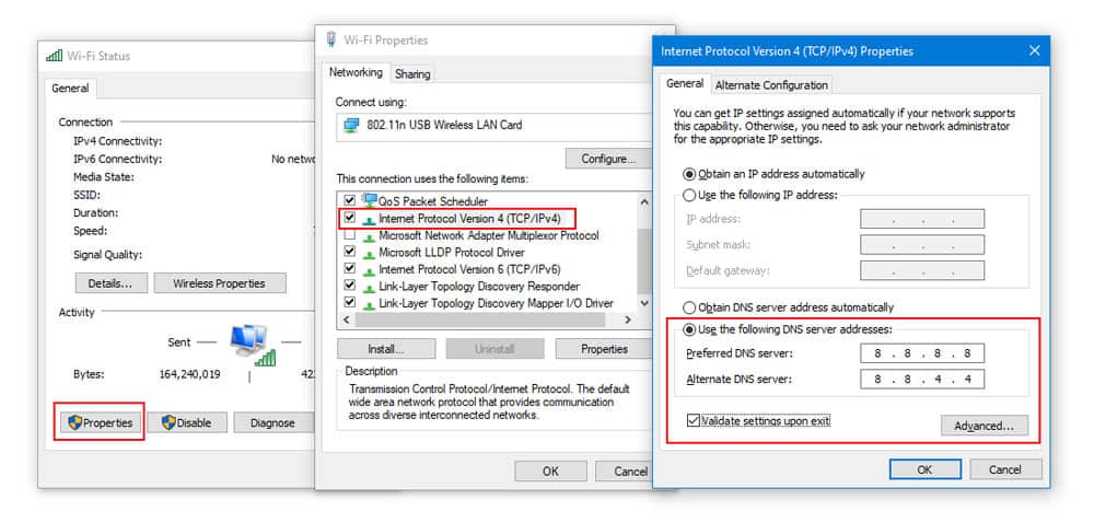 Change IPv4 Address