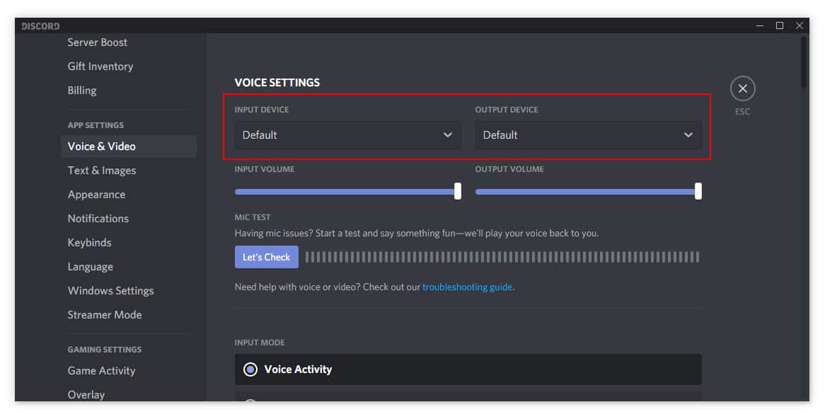 Check Input And Output Devices