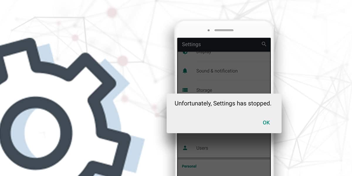 how to fix unfortunately settings has stopped in android