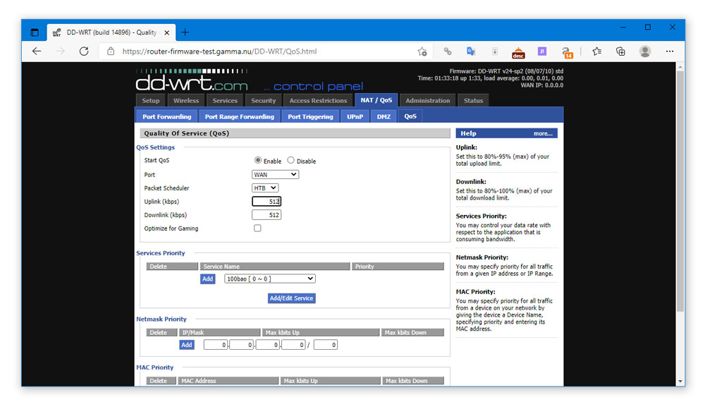 dd wrt qos setup