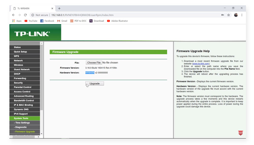 Update Router Firmware