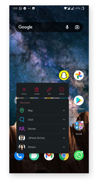 How to Add Snapchat Shortcut on Homescreen