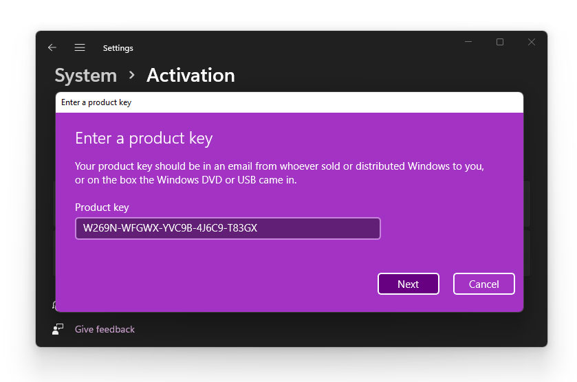 Windows 11 product key