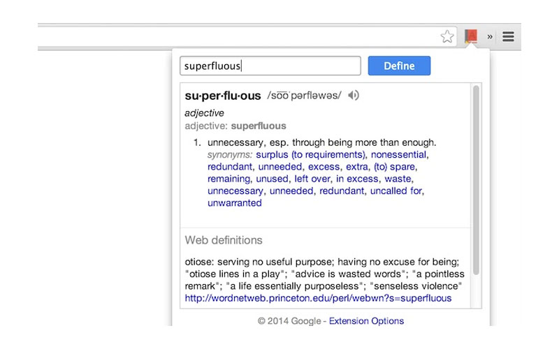 Google Dictionary - Best Productivity Chrome Extension