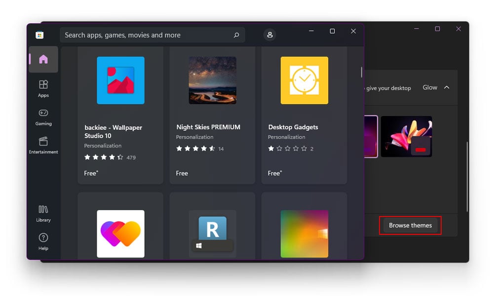 Install Themes From Microsoft Store