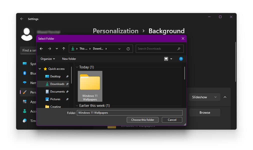 Set a Background In Windows 11