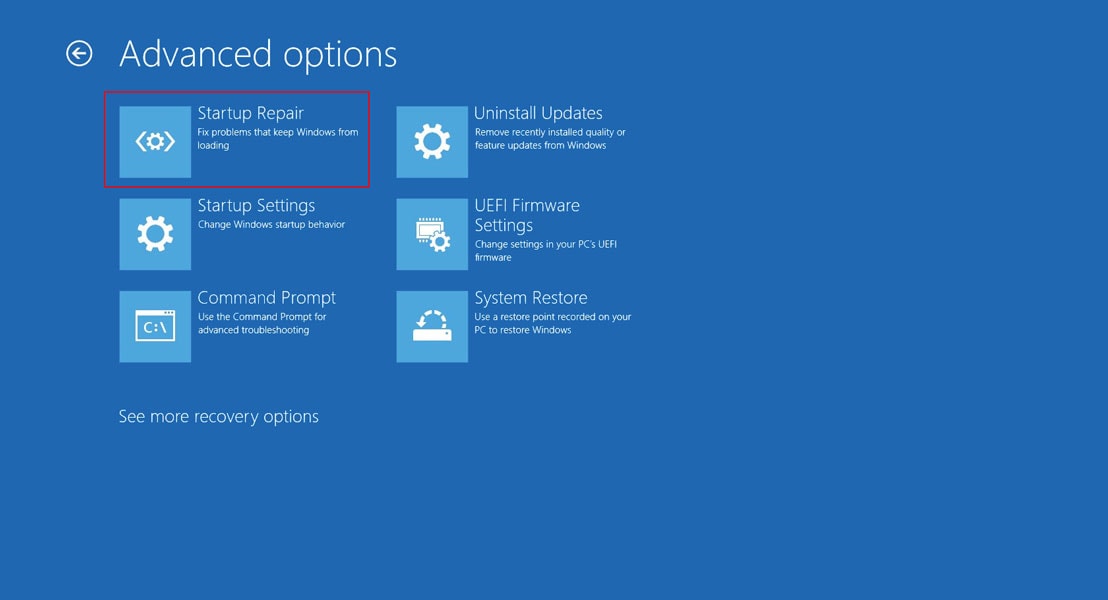 Startup Repair in Windows 11