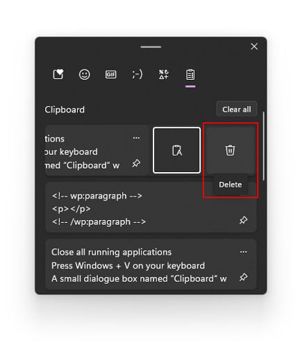 How To Delete An Item From Your Clipboard History