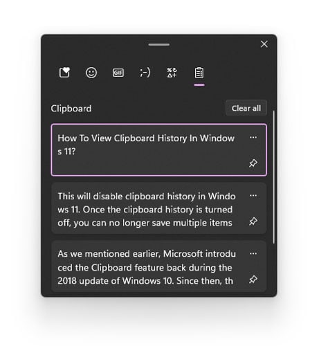 How To View Clipboard History In Windows 11