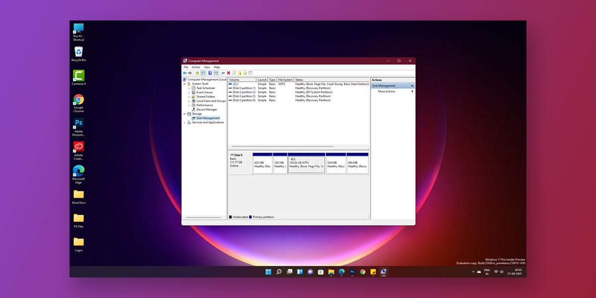 How to Create Disk Partition in Windows 11