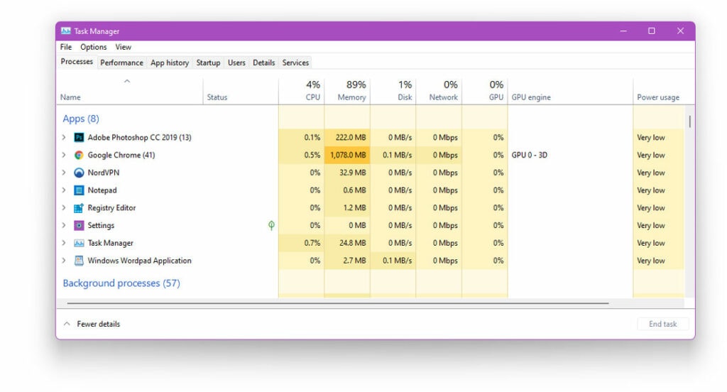 Open Task Manager