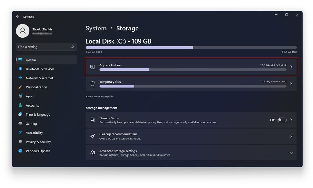 how to clear disk space on windows 11