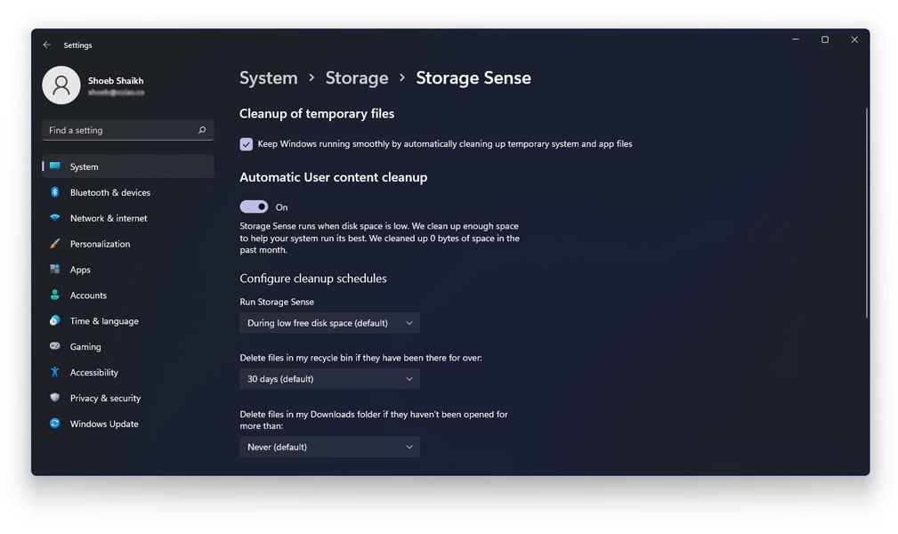 windows 11 storage sense