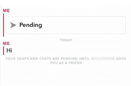 Snapchat message pending