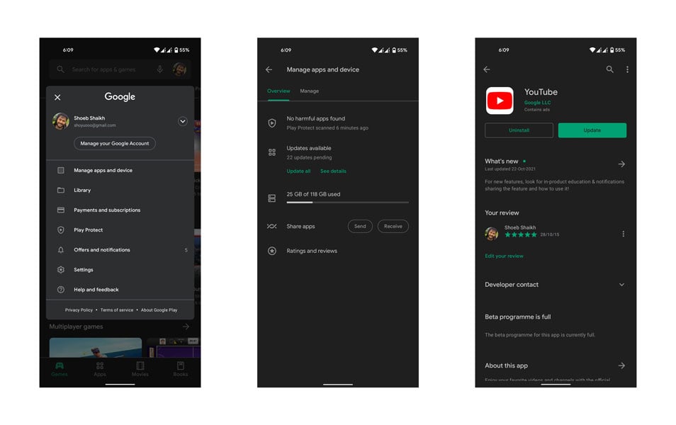 Update YouTube App