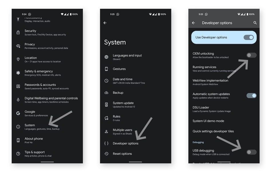 pixel 4a USB debugging 