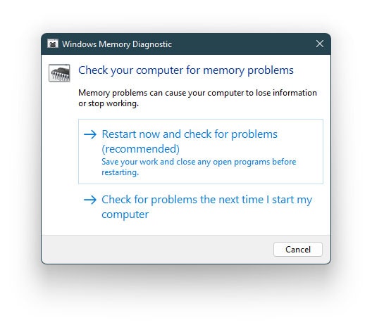 Using Windows Memory Diagnostic to fix kernel security check failure