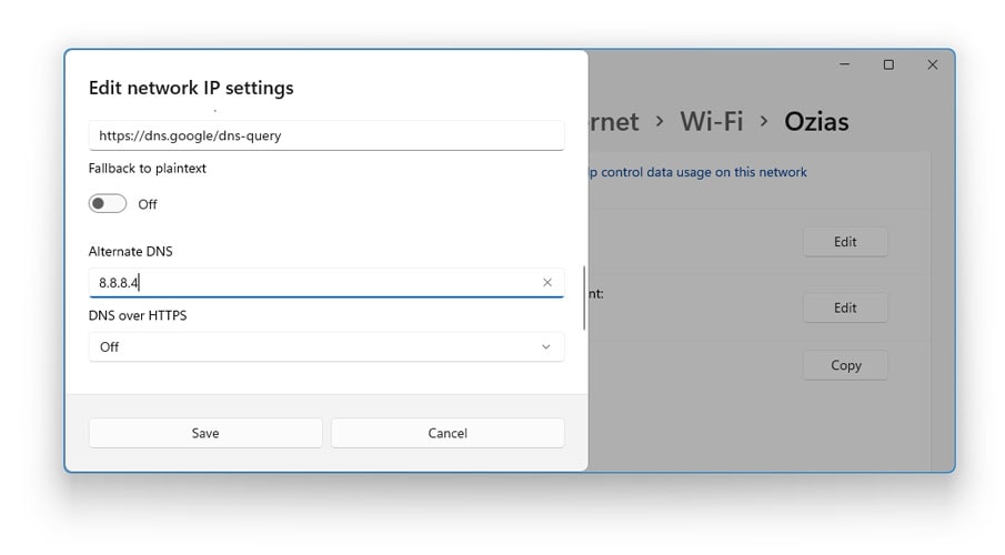 Change the Network IP Settings Manually