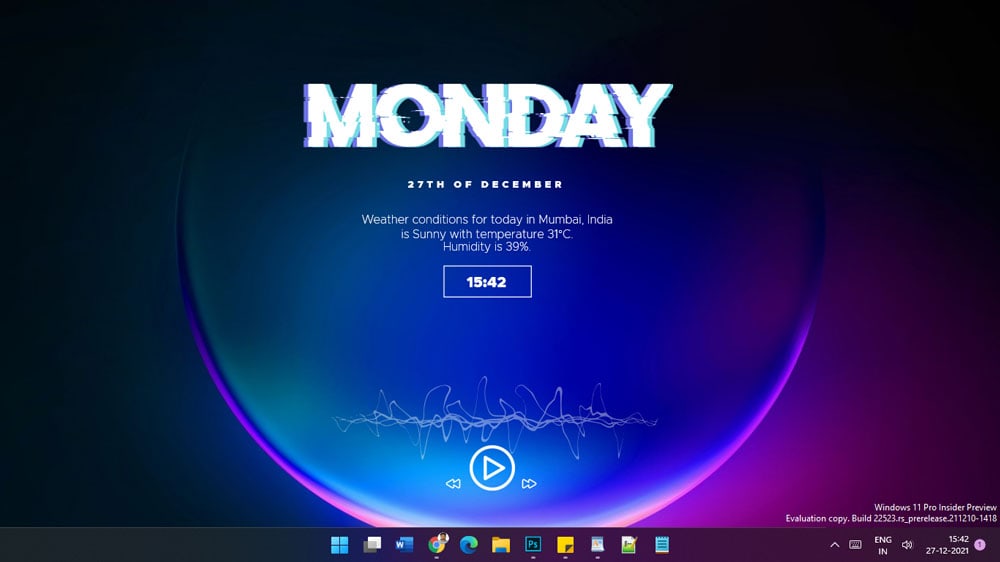 My Current Desktop 21 - Best Rainmeter Skins for Windows 11 and 10