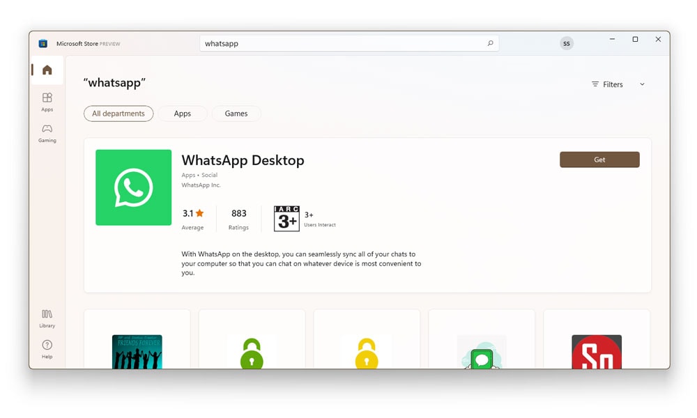 install whatsapp desktop for Windows 11
