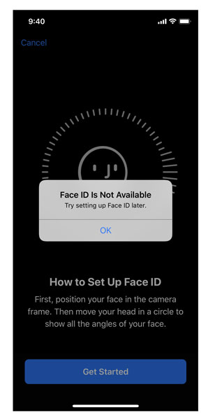 iPhone 13 face id not available