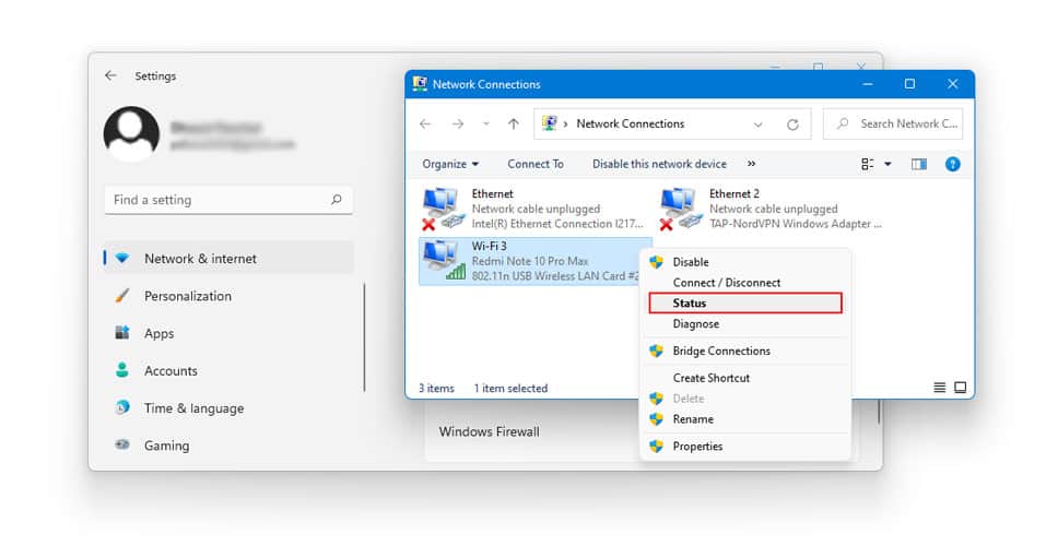 Find WiFi Password in Windows 11 via Control Panel