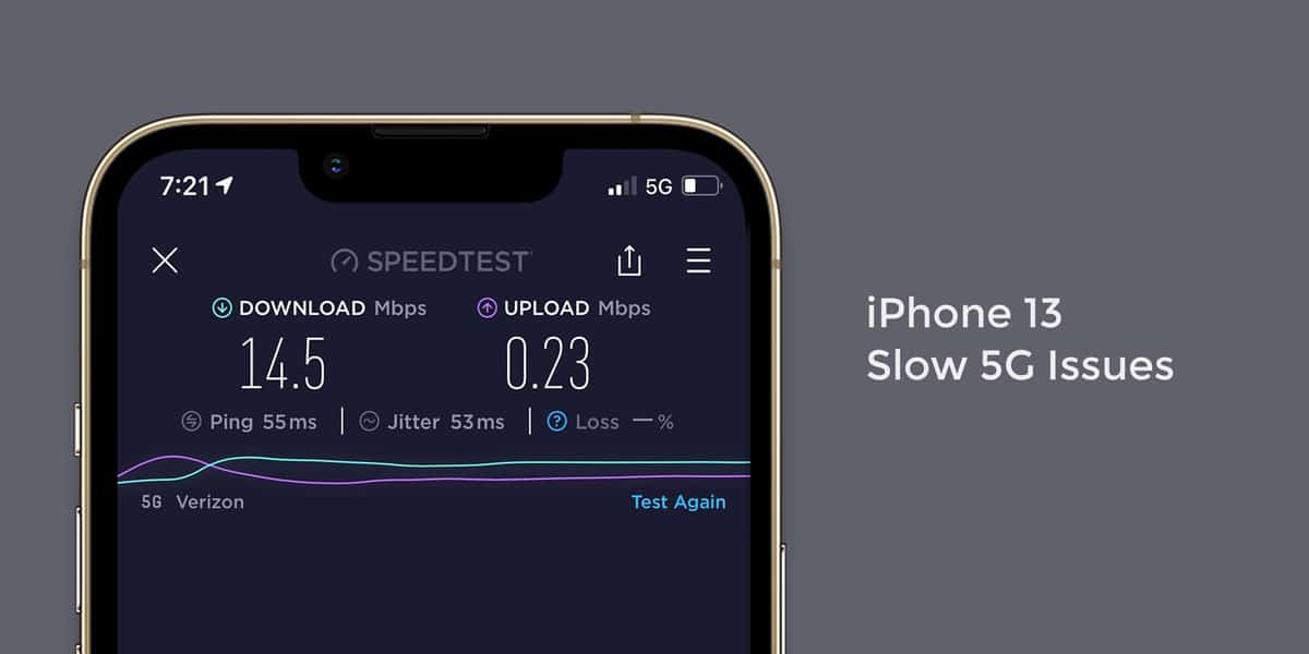 Slow 5G on iPhone 13