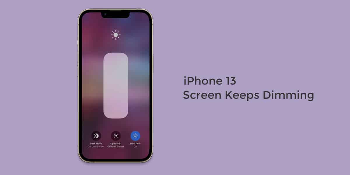 iPhone 13 Screen Keeps Dimming