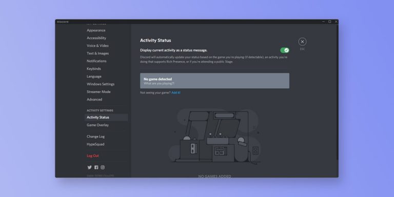 Discord Game Activity not Showing