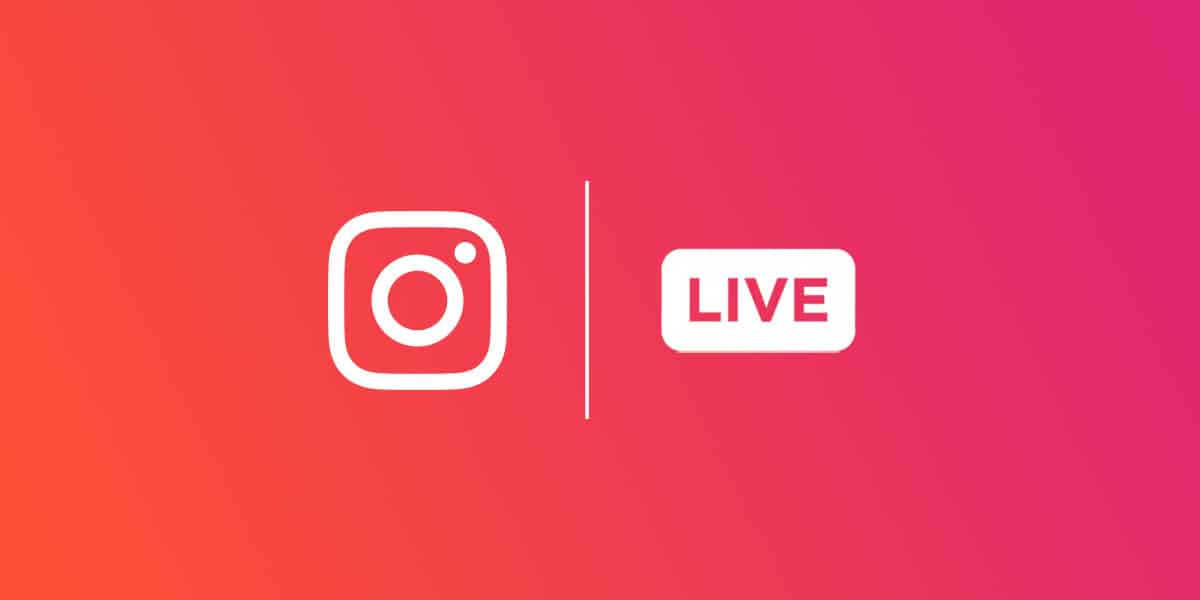  The image has a pink background with a white Instagram icon on the left and a white 'LIVE' button on the right. The alt text could be: "Instagram logo and 'LIVE' button on a pink background."