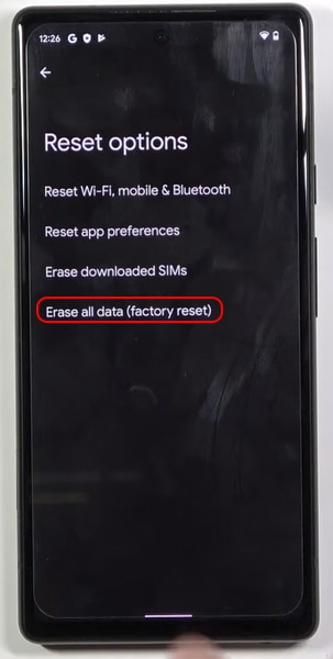 Factory Reset Google Pixel 6