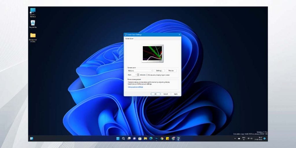 screensaver windows 11 not working