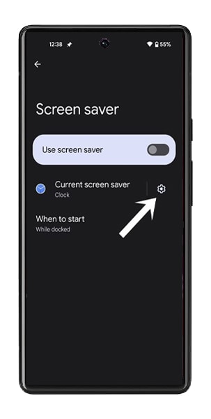 Enable Screensaver Android 12
